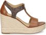 Michael Kors Berkley sandalen met sleehak Bruin - Thumbnail 1