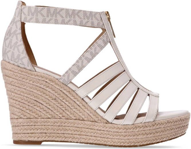 Michael Kors Bradley sandalen met sleehak Beige