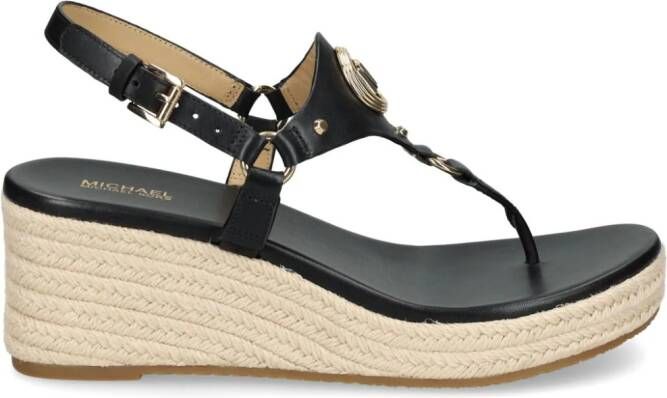 Michael Kors Casey sandalen met logoplakkaat Zwart