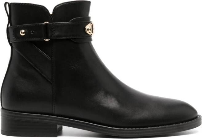 Michael Kors 75 mm Rocco loafers met monogram-print Zwart