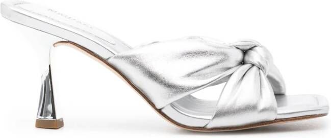 Michael Kors Elena metallic sandalen Zilver