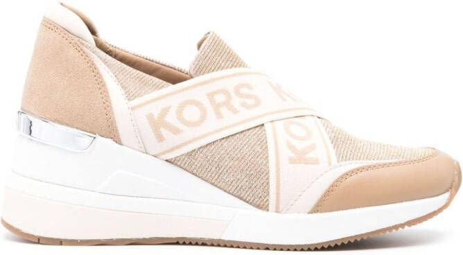 Michael Kors Geena sneakers met sleehak Goud