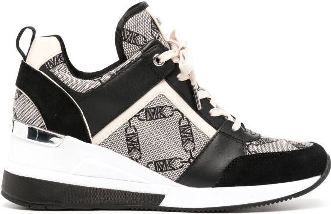 Michael Kors Georgia sneakers met sleehak Zwart