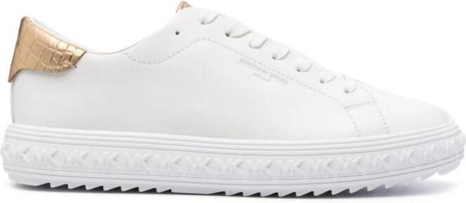 Michael Kors Zuma sneakers met glitter Zilver