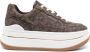 Michael Kors Hayes leren sneakers met plateauzool Bruin - Thumbnail 4