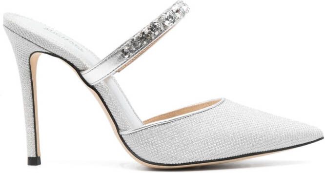 Michael Kors Jessa muiltjes met kristallen bandje Zilver