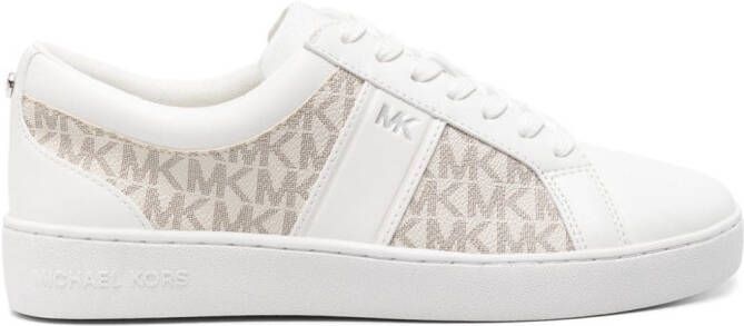 Michael Kors Juno sneakers met monogramprint Wit