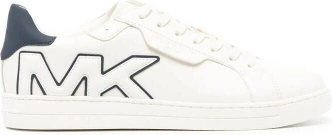 Michael Kors Keating leren sneakers met logo-applicatie Wit