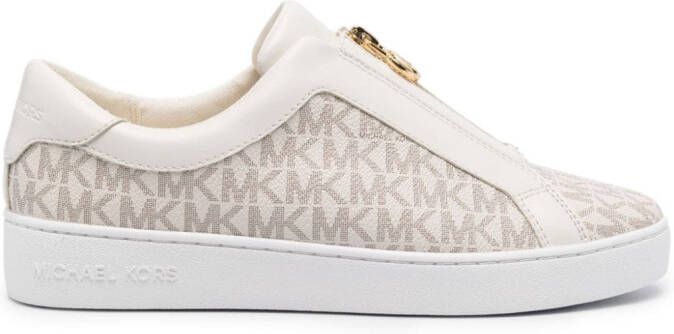 Michael Kors Keaton sneakers met logoprint Beige