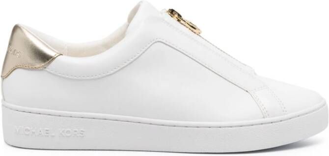 Michael Kors Keaton sneakers met rits Wit