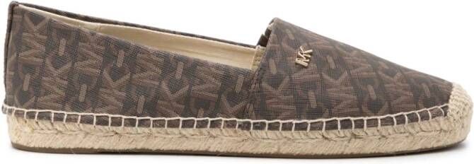 Michael Kors Kendrick Empire espadrilles met monogram Bruin