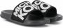 Michael Kors Kids Slippers met verfraaid logo Zwart - Thumbnail 1