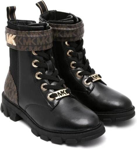 Michael Kors Kids Veterlaarzen met monogramprint Zwart