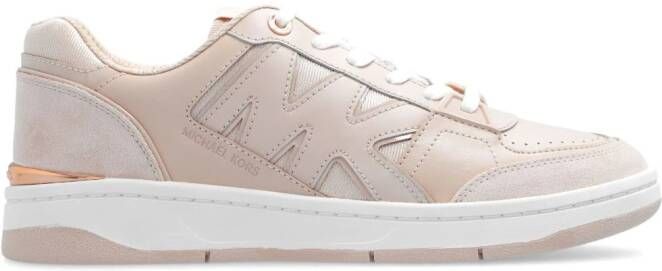 Michael Kors Leren sneakers met logopatch Beige