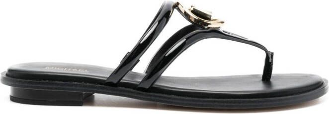 Michael Kors Sandalen met logoplakkaat Zwart