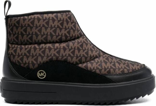 Michael Kors Rory leren combat boots Zwart - Foto 4