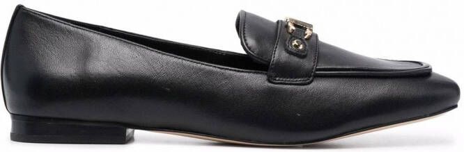 Michael Kors Farrah leren loafers Zwart