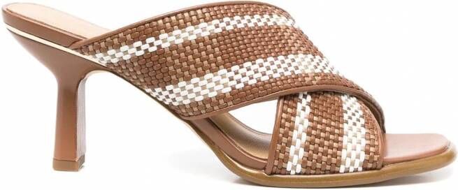 Michael Kors Gestreepte sandalen Bruin