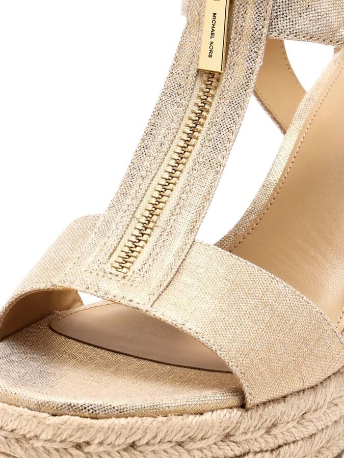 Michael Kors 100 mm Berkley espadrilles met rits en T-bandje Beige - Foto 2