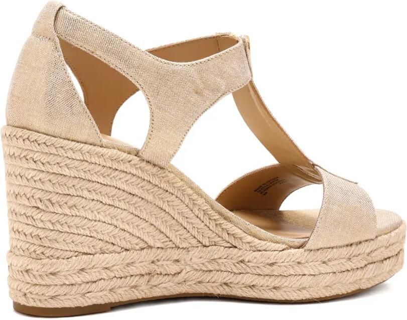 Michael Kors 100 mm Berkley espadrilles met rits en T-bandje Beige - Foto 4