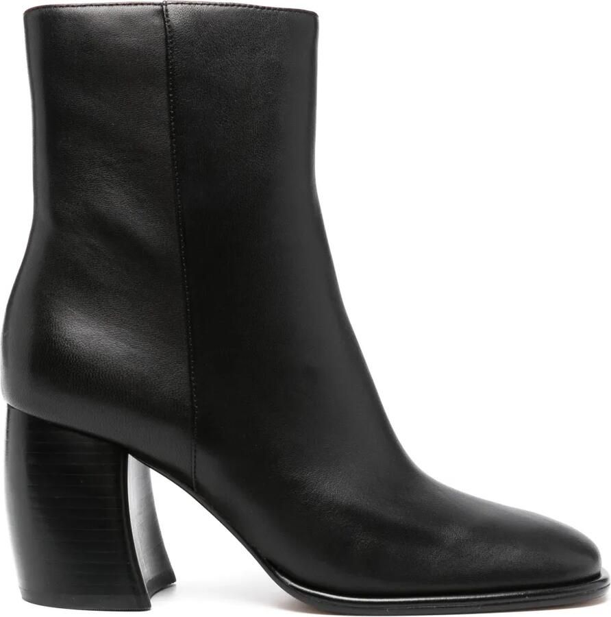 Michael Kors 75 mm leren laarzen Zwart