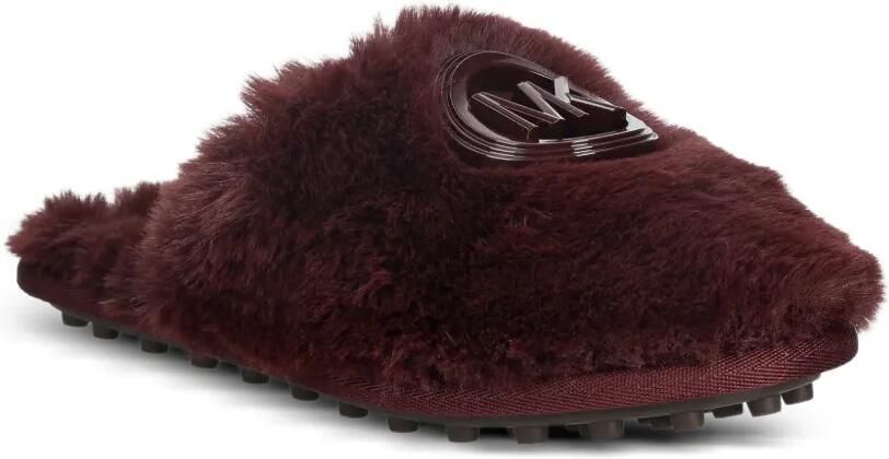 Michael Kors Ada slippers van imitatiebont Rood - Foto 4