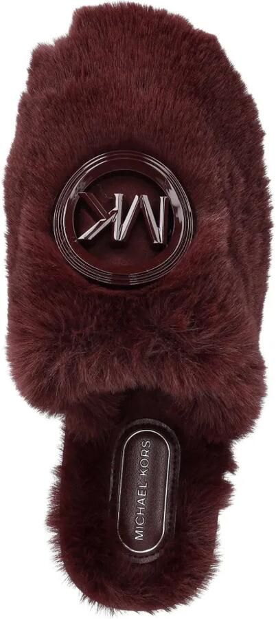 Michael Kors Ada slippers van imitatiebont Rood - Foto 2