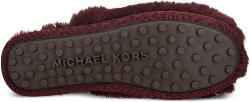 Michael Kors Ada slippers van imitatiebont Rood - Foto 5