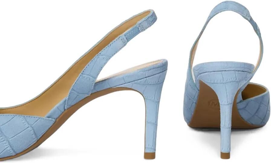 Michael Kors Alina Flex slingback pumps met krokodillen-reliëf Blauw - Foto 3