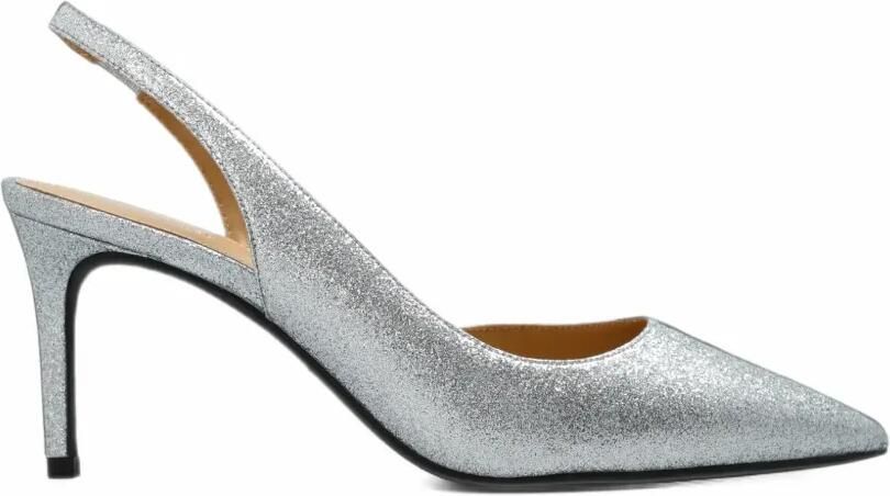Michael Kors Alina glitter-effect slingback pumps Zilver