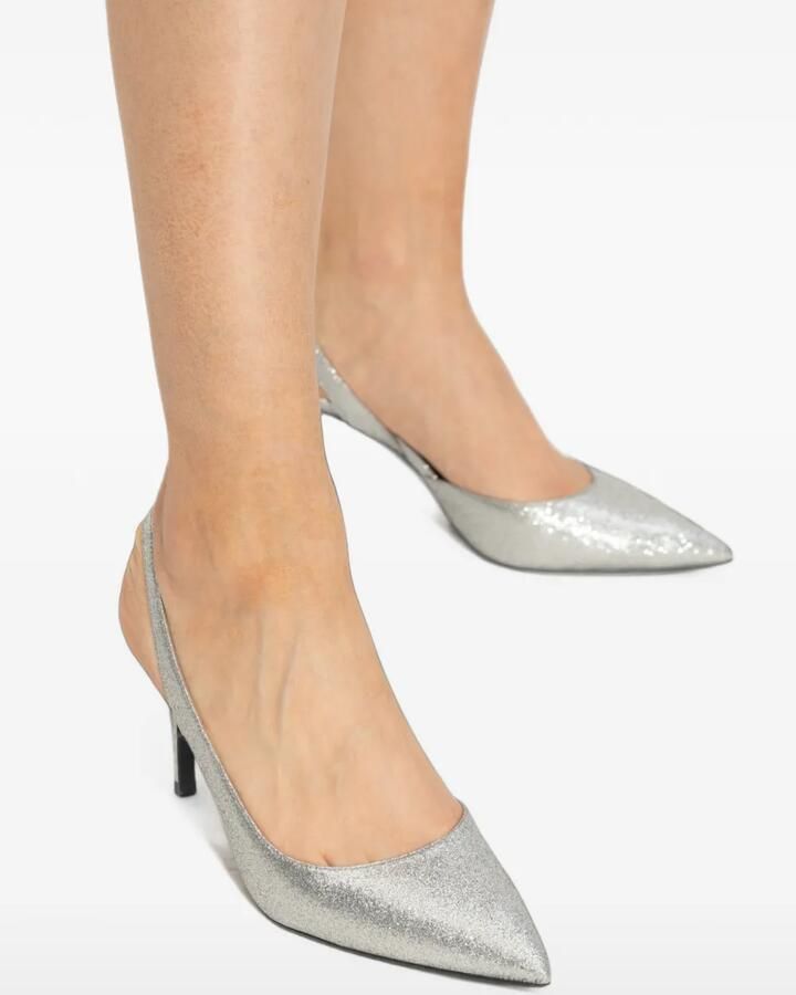 Michael Kors Alina slingback pumps met glitters Zilver - Foto 2