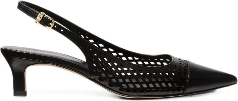 Michael Kors Amara leren slingback pumps met uitgesneden details Zwart