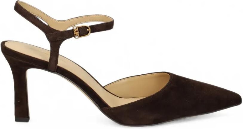 Michael Kors Amara suède slingback pumps Bruin