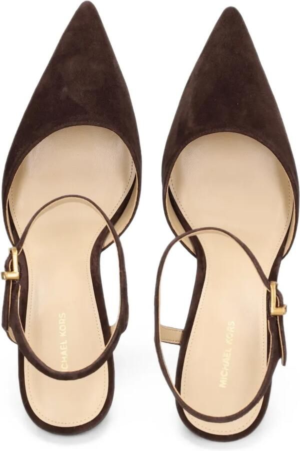 Michael Kors Amara suède slingback pumps Bruin - Foto 2