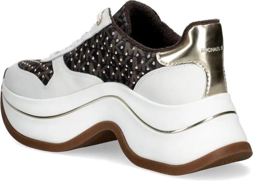 Michael Kors Dottie sneakers met reptiel-effect en plateauzool Wit - Foto 5
