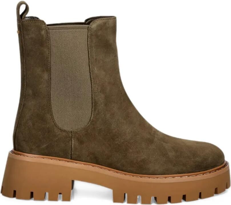 Michael Kors Asher suede boot with thick sole Groen
