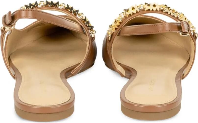 Michael Kors Ballerina's met puntige neus en kettingdetail Bruin - Foto 2