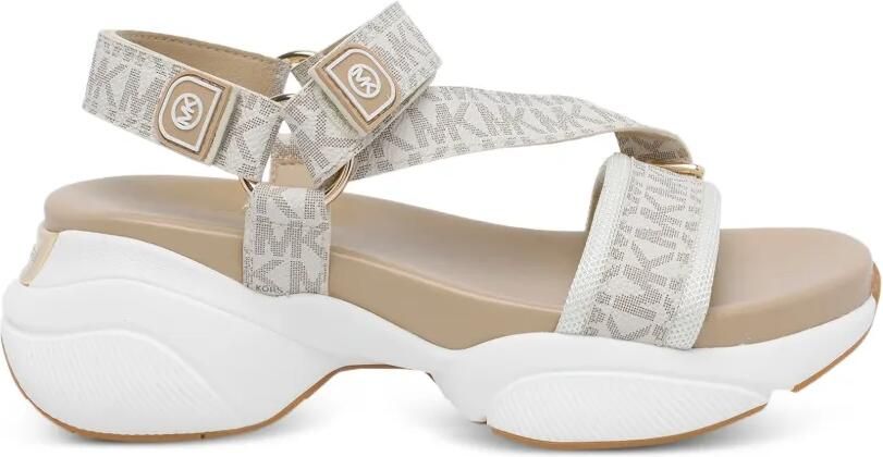 Michael Kors Bowie sandalen met ronde neus en logo Beige
