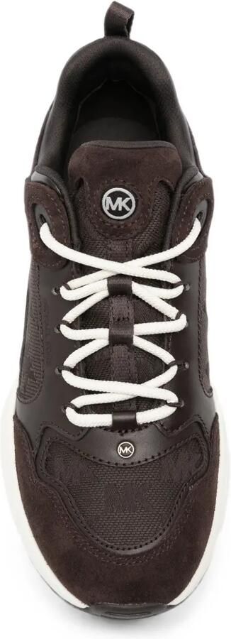 Michael Kors Bowie sneakers met logo-print en vlakken Bruin
