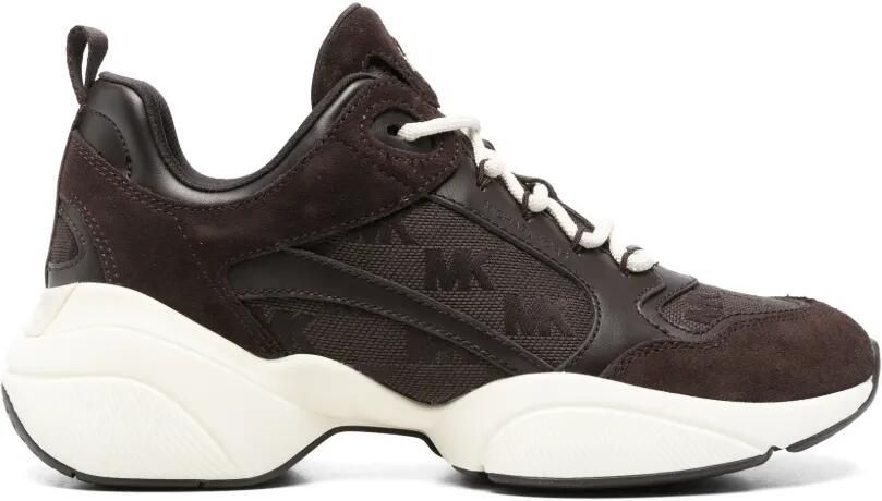 Michael Kors Bowie sneakers met logo-print en vlakken Bruin - Foto 4