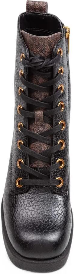 Michael Kors Bryant lace-up leather combat boots Zwart