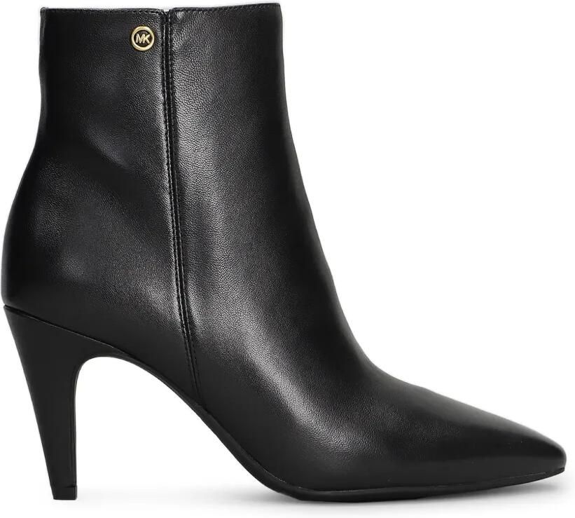 Michael Kors Daniela leren enkellaarzen met puntige neus Zwart
