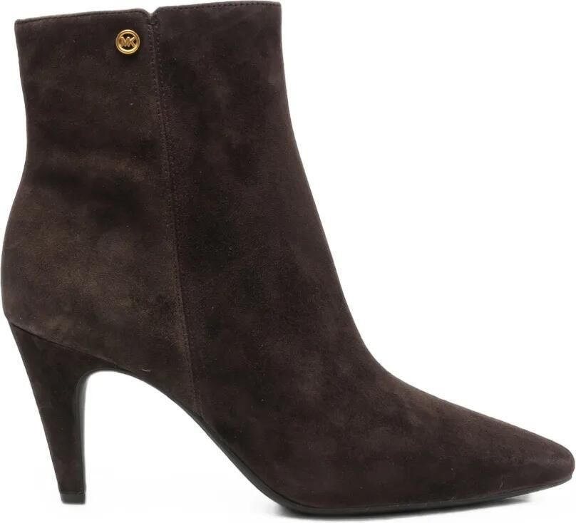 Michael Kors Daniela suède enkellaarzen met puntige neus Bruin