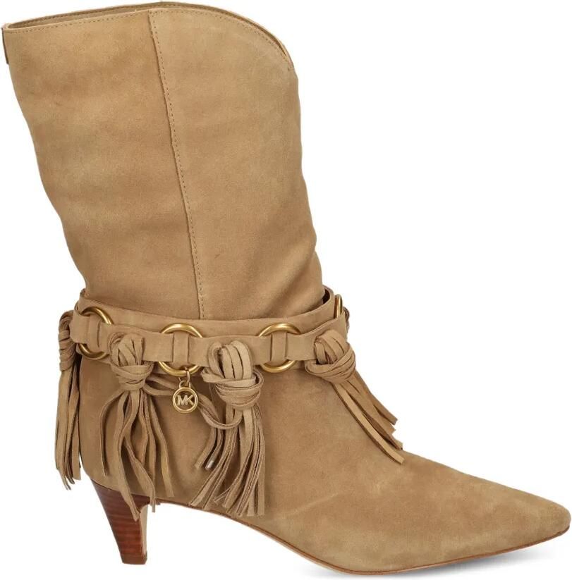 Michael Kors Daniela suède laarzen met franje Beige