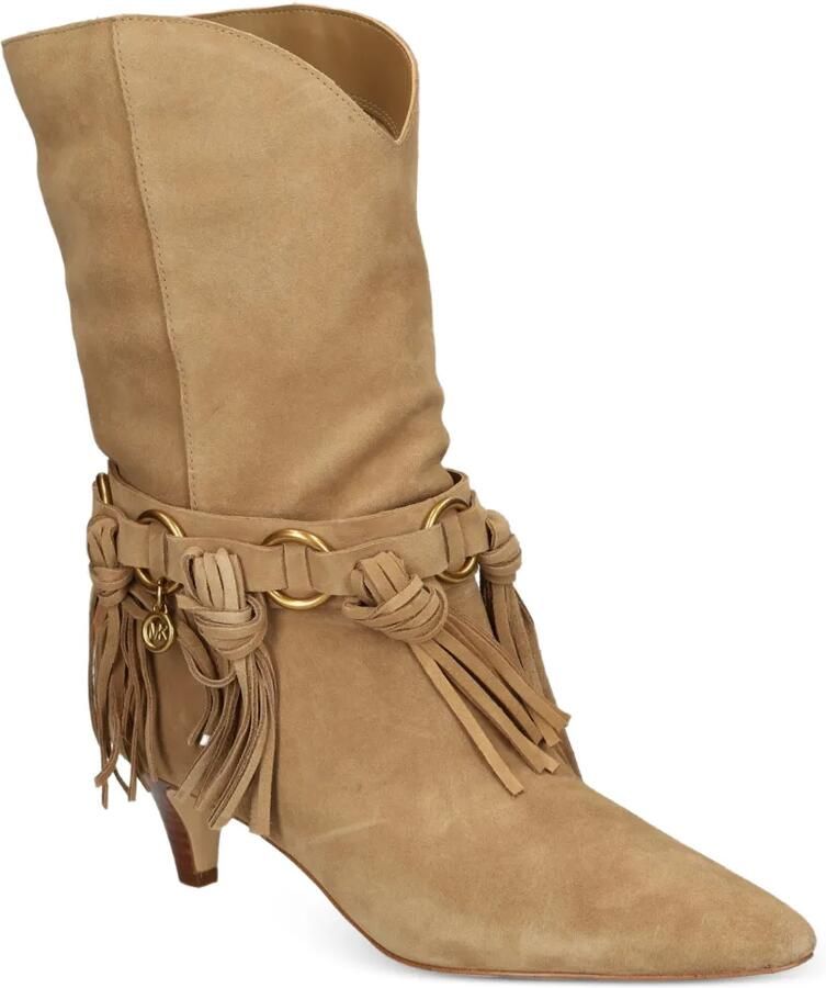 Michael Kors Daniela suède laarzen met franje Beige - Foto 2