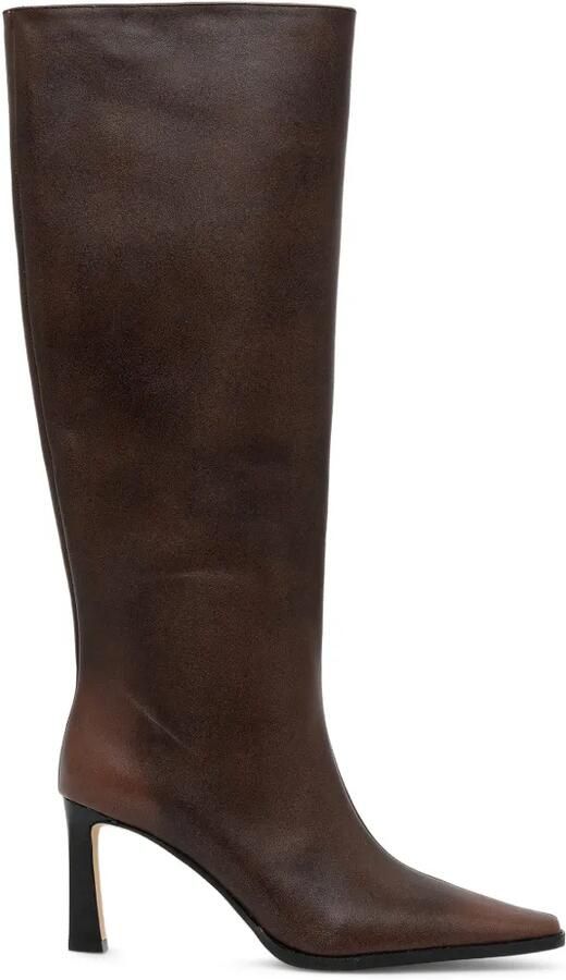 Michael Kors Darrington leather and Signature logo ankle boots Zwart