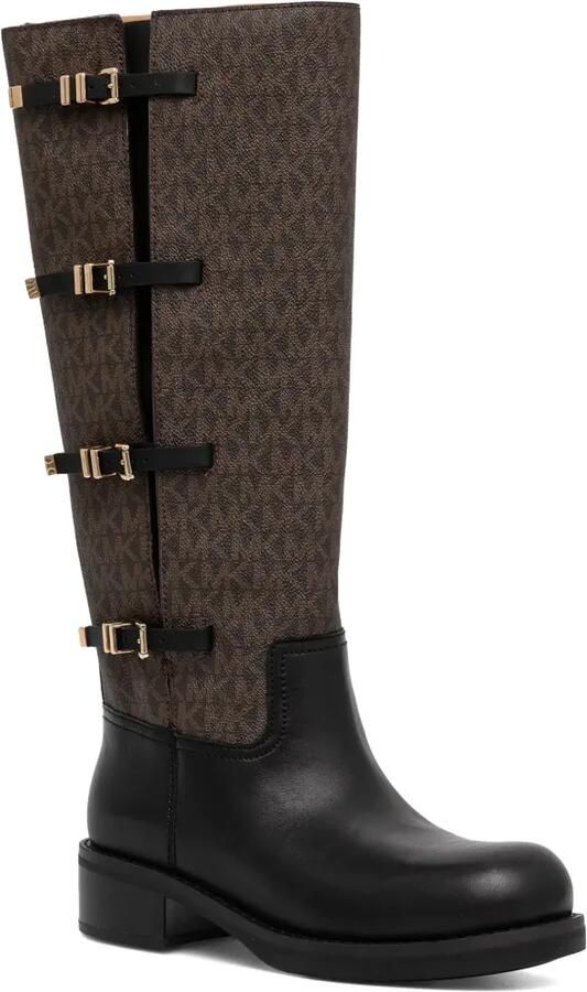 Michael Kors Darrington leather and Signature logo ankle boots Zwart - Foto 13
