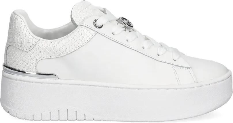 Michael Kors Dottie sneakers met reptiel-effect en plateauzool Wit - Foto 15