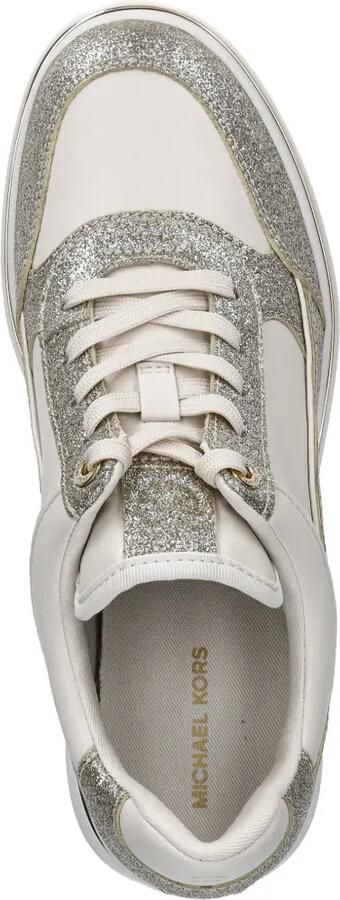 Michael Kors Emmy Signature leren sneakers met sleehak en logo Beige - Foto 4