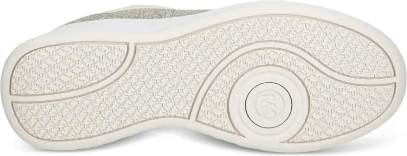 Michael Kors Emmy Signature leren sneakers met sleehak en logo Beige - Foto 5